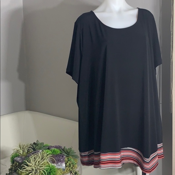 Avenue VIP Knits Short Sleeve Loose top plus 28 women’s New with tags - Picture 1 of 6